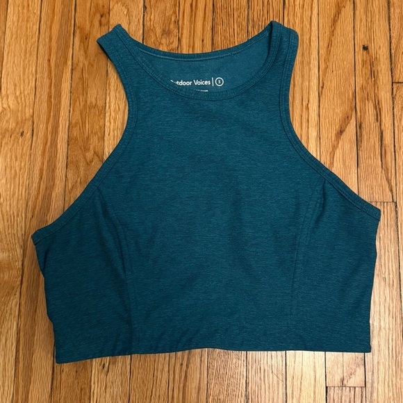 Outdoor Voices Other - Outdoor Voices Athena Crop Sports Bra Teal Blue Size S Activewear